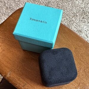 Tiffany & Co. Turquoise Box with Black Velvet Case